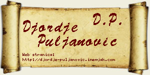 Đorđe Puljanović vizit kartica